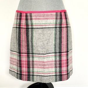 Vineyard Vines pink plaid flannel skirt size 8